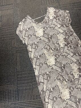 NWT LuLaRoe Macy Maxi Dress Cream Snake Print Sz M